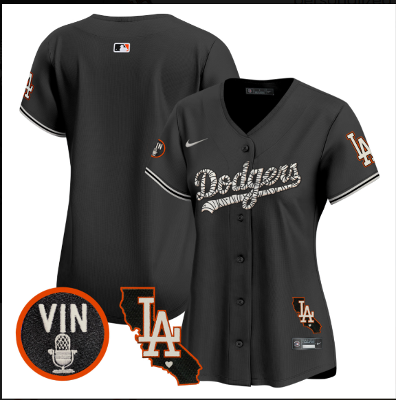 Women Los Angeles Dodgers blank 2025 black Limited Stitched Jersey
